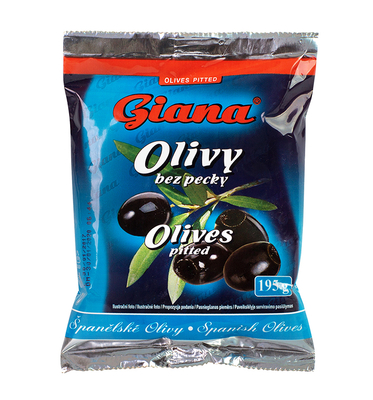 Black pitted olives 195g